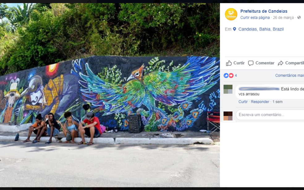 Muros do projeto antes de serem vandalizam (Foto: Reprodução/ Redes Sociais)