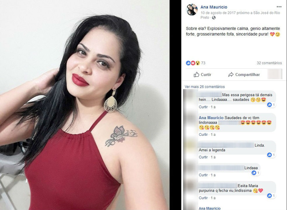 Técnica em enfermagem Ana Cláudia foi morta na frente de casa em Rio Preto — Foto: Reprodução/Facebook