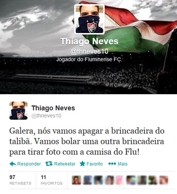 Thiago Neves Volta Atrás E Desiste De Apoio Ao 'movimento Talibã' Da ...