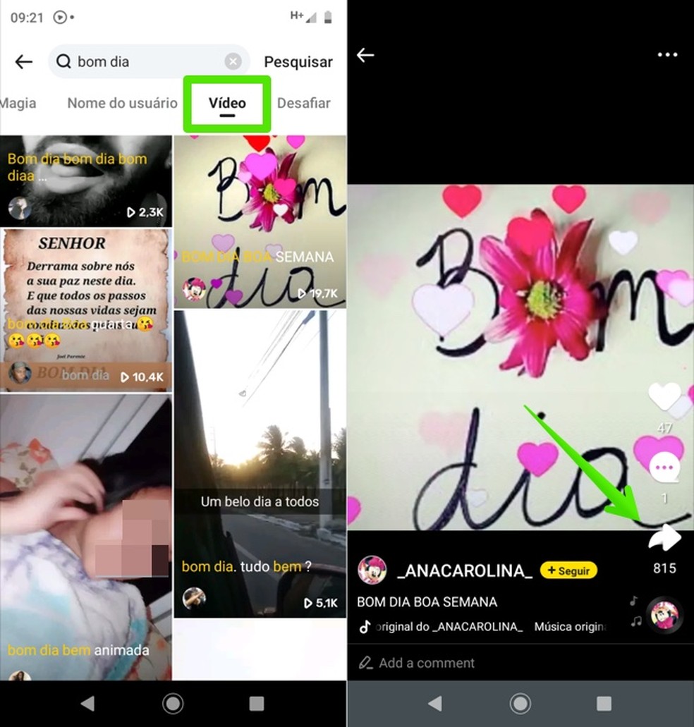 Como baixar vídeo no Biugo de mensagem de boa noite ou bom dia grátis |  Edição e criação | TechTudo