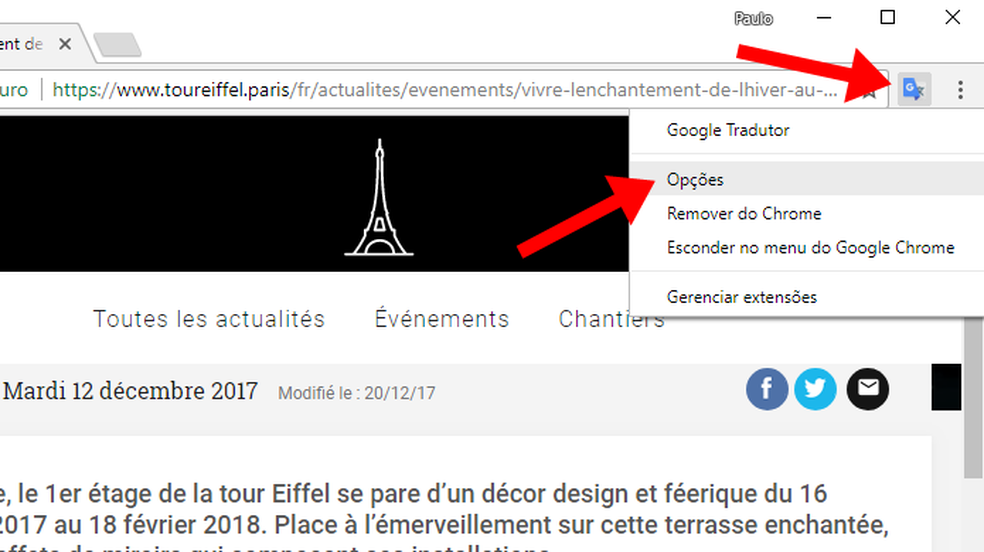 tradutor google chrome