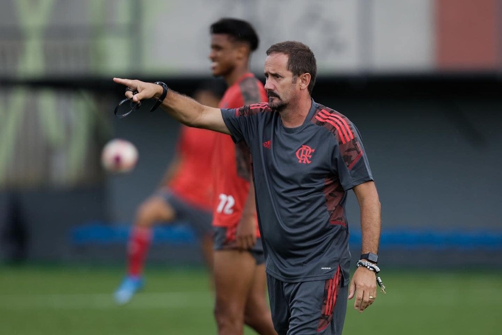 Luiz Felipe Santos irá comandar o Flamengo até o final da Copa São Paulo de Futebol Júnior — Foto: Gilvan de Souza/CRF
