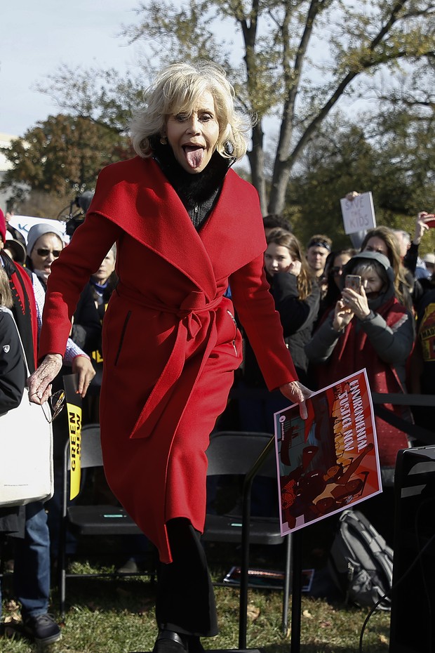 Jane Fonda protesta em Washington (Foto: Getty Images)
