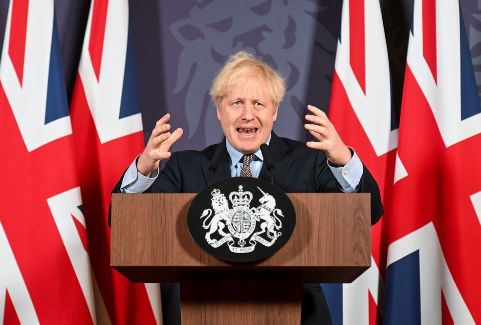 Boris Johnson em foto de 24 de dezembro de 2020 — Foto: Paul Grover /Pool via REUTERS