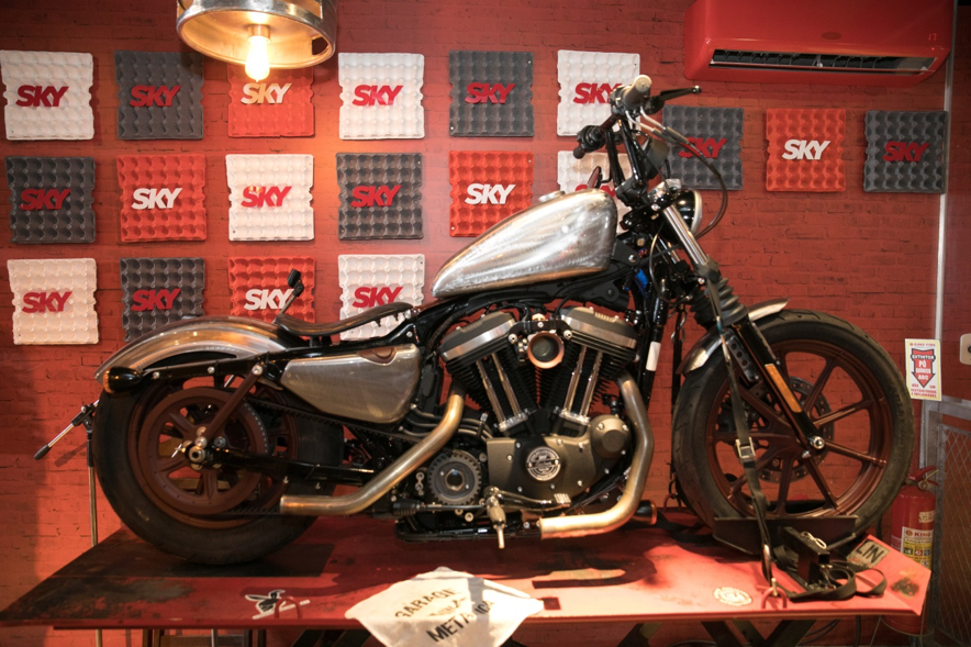 Uma das Harley-Davidson customizadas durante o Rock in Rio (Foto: Divulgação)