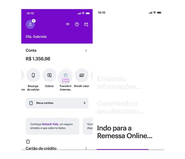 Nubank lança transferência internacional para receber
