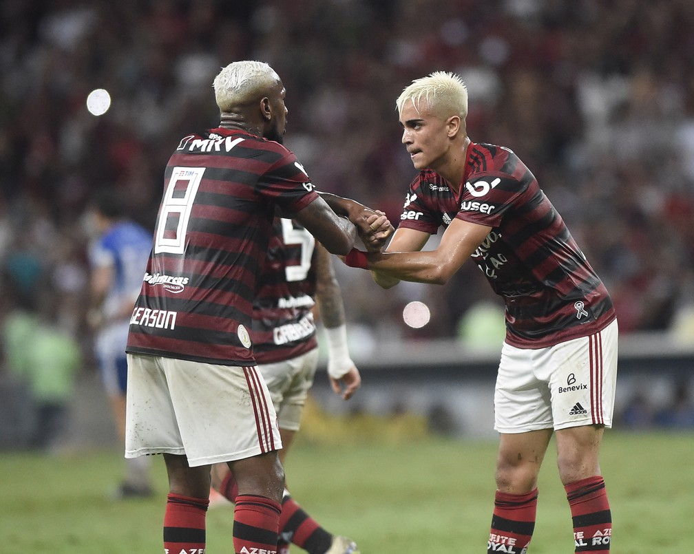 Reinier entrou bem e marcou dois gols para o Flamengo &mdash; Foto: Andr&eacute; Dur&atilde;o