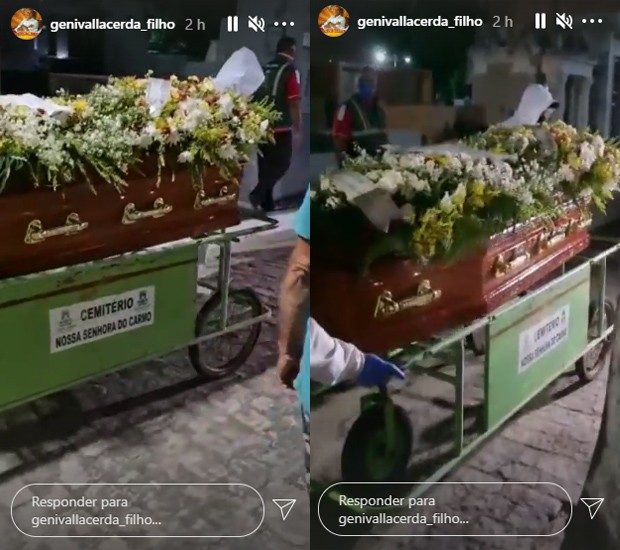 Corpo de Genival Lacerda é enterrado (Foto: Reprodução/Instagram)