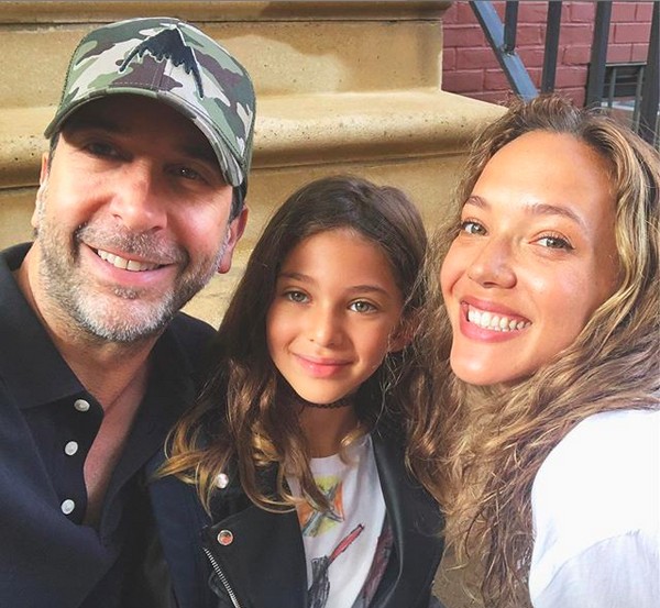 O ator David Schwimmer com a ex-esposa e a filha (Foto: Instagram)