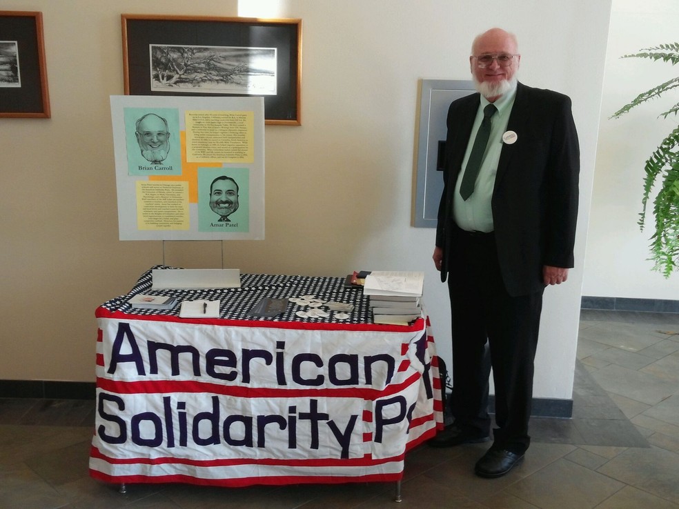 Brian T. Carroll, candidato pelo Partido da Solidariedade Americana — Foto: Divulgação