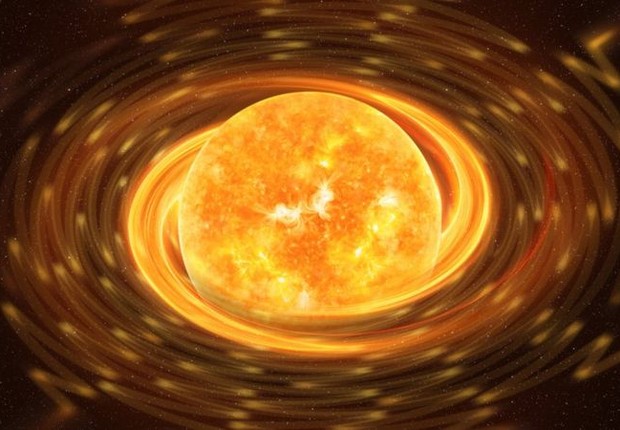 BBC: Em um milissegundo, magnetar emitiu tanta energia em ondas de rádio quanto o nosso Sol em 30 segundos. (Ilustração em arquivo com itens fornecidos pela NASA). (Foto: GETTY IMAGES VIA BBC)