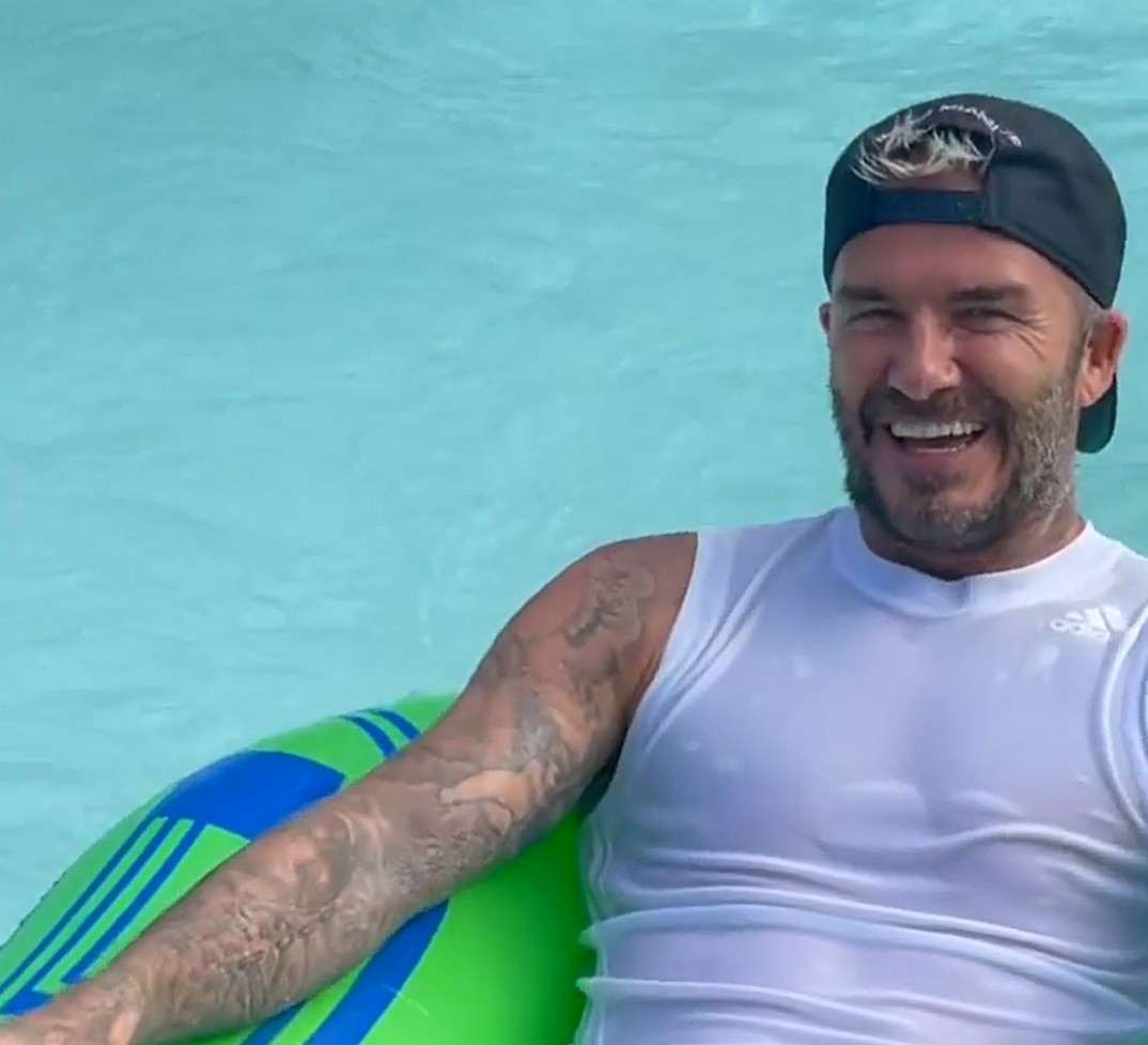 Família Beckham curte final de semana em parque aquático de Miami (Foto: Reprodução/Instagram)