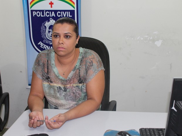 Delegada Sara Machado responsável pelo caso concedeu coletiva sobre o caso (Foto: Taisa Alencar / G1)