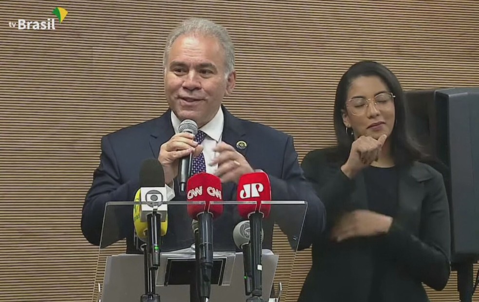 Ministro da Saúde, Marcelo Queiroga, durante evento em SP em dezembro de 2021. — Foto: Reprodução