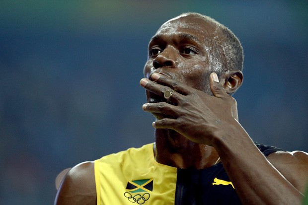 Usain Bolt não acreditou no que viu (Foto: Cameron Spencer/Getty Images)