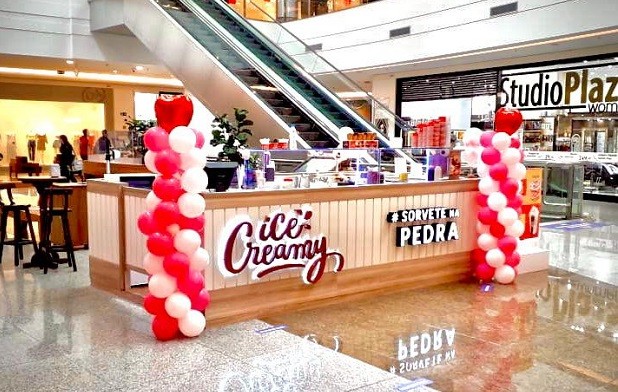 Franquia Ice Creamy: quiosque e contêiner têm investimento abaixo de R$ 100 mil (Foto: Divulgação)
