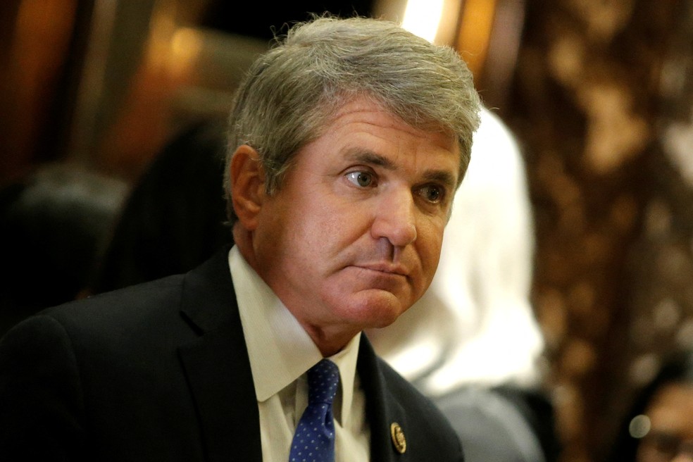 O deputado dos EUA Michael McCaul durante encontro com Donald Trump, em Nova York, EUA, em 29 de novembro de 2016 — Foto: REUTERS/Mike Segar