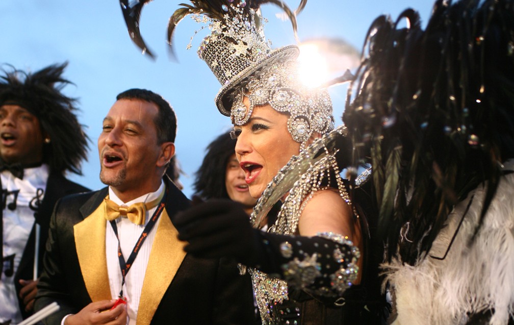 A cantora Maria Rita sambou no Anhembi pela Vai-Vai. — Foto: Daigo Oliva/G1