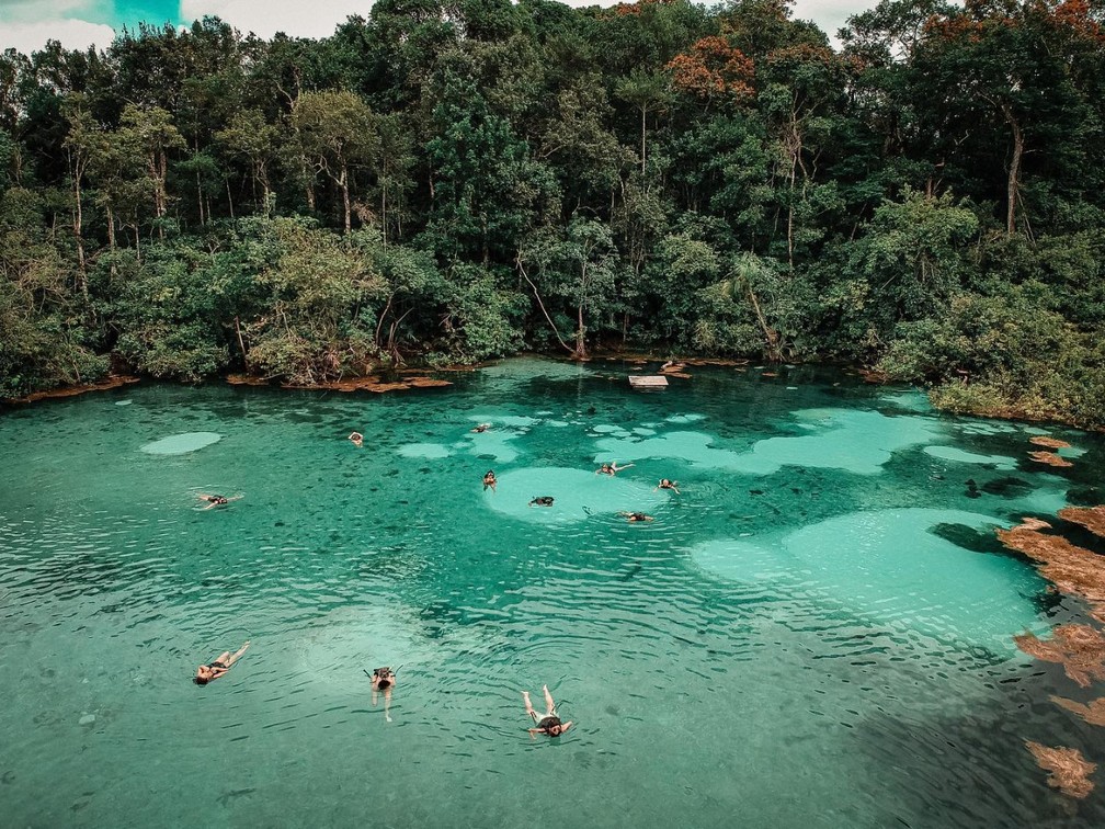 Lagoa Azul em Primavera do Leste (MT) — Foto: Facebook/Lagoa Azul 
