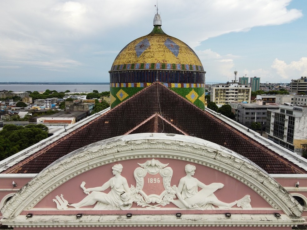Cúpula do Teatro Amazonas, em Manaus — Foto: Divulgação