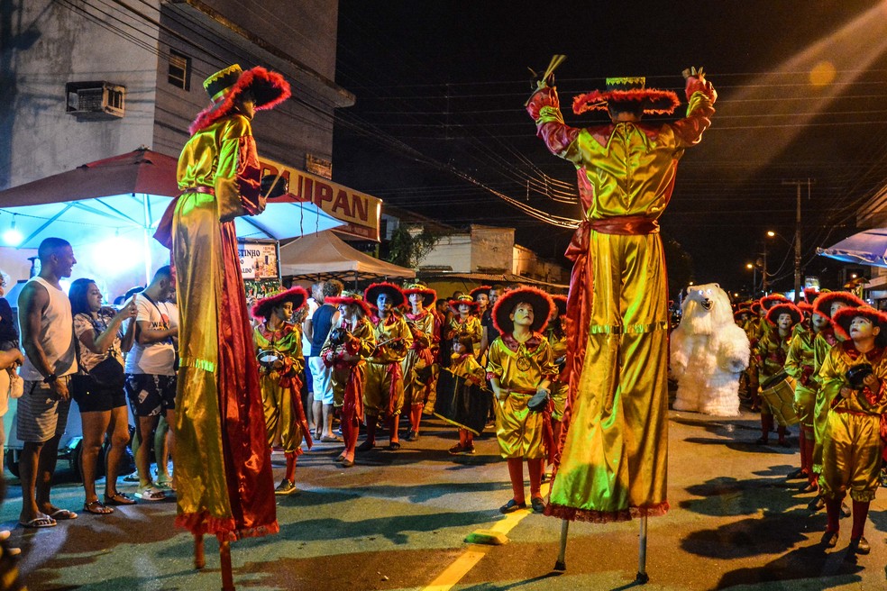 Desfile das campeãs do Carnaval Tradição 2020 de João Pessoa  — Foto: Dayse Euzébio/Secom-JP