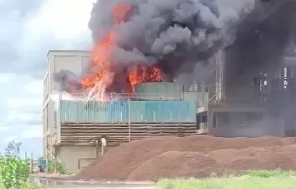 Incêndio atinge fábrica de cimento no interior do Ceará