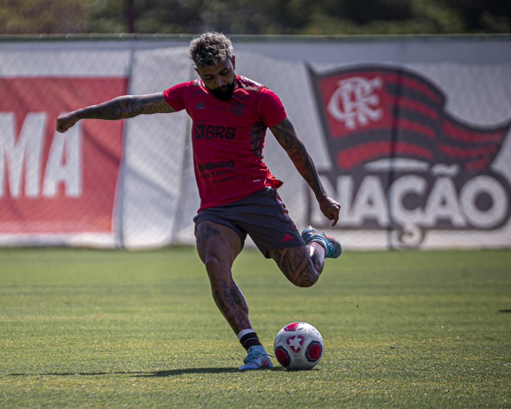 Gabigol é o jogador com mais minutos em campo desde que Paulo Sousa chegou — Foto: Paula Reis/Flamengo