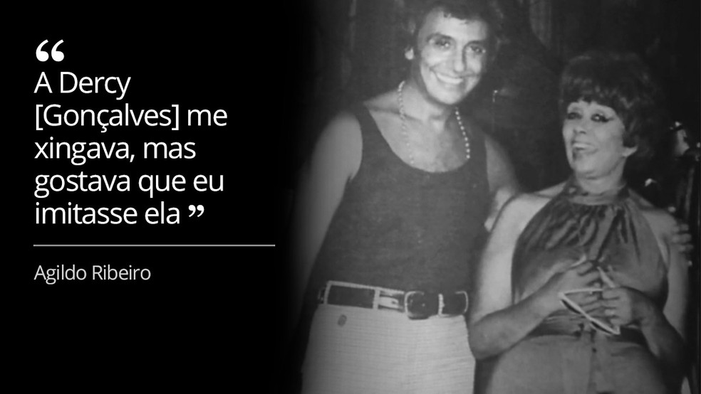 Agildo fala da reação de Dercy Gonçalves à imitação que ele fazia da atriz (Foto: Reprodução/TV Globo)