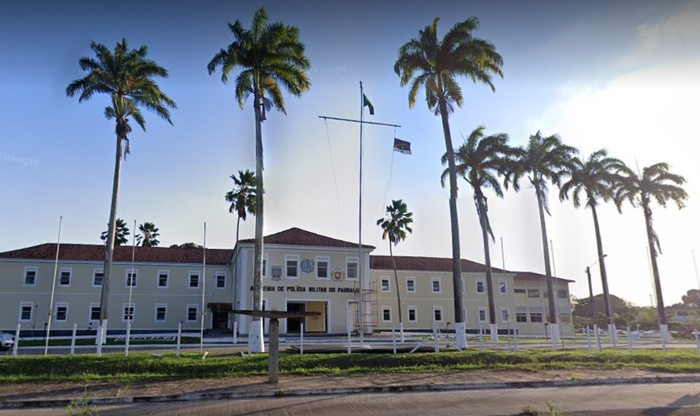 Academia da Polícia Militar localizada em Paudalho, na Zona da Mata de Pernambuco — Foto: Reprodução/Google Street View