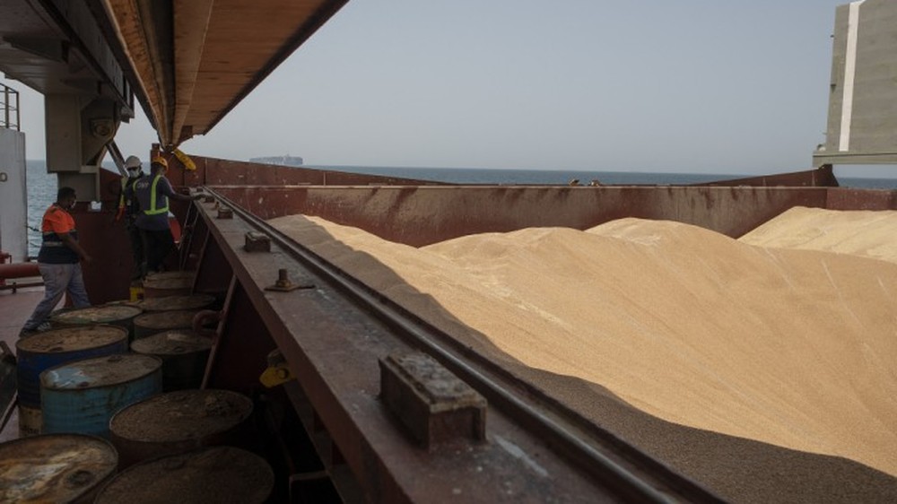 Um navio fretado pela ONU carregado com 23 mil toneladas de grãos ucranianos, destinado a milhões de pessoas famintas na Etiópia, atracou em Djibouti