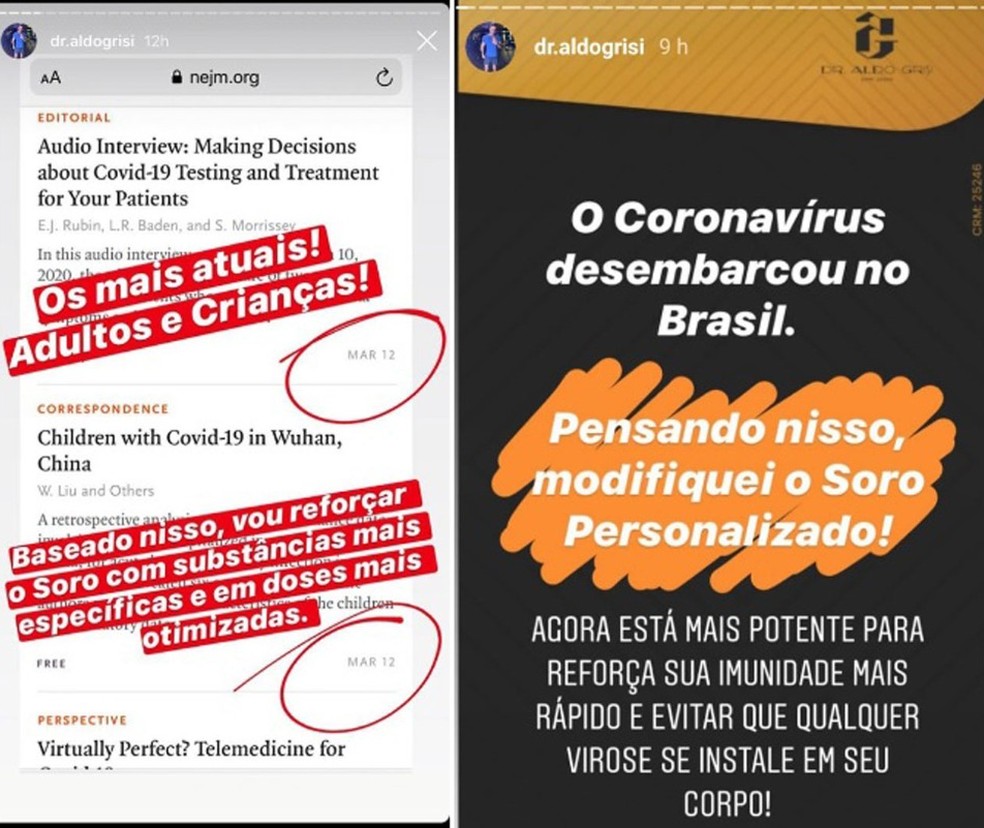 Conselho de Medicina da Bahia interdita médico que prometia 'soro potente' para evitar coronavírus — Foto: Reprodução/Redes Sociais