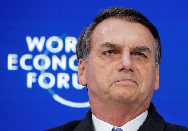 Jair Bolsonaro e ministros não participaram de coletiva de imprensa em Davos (Foto: Reuters)