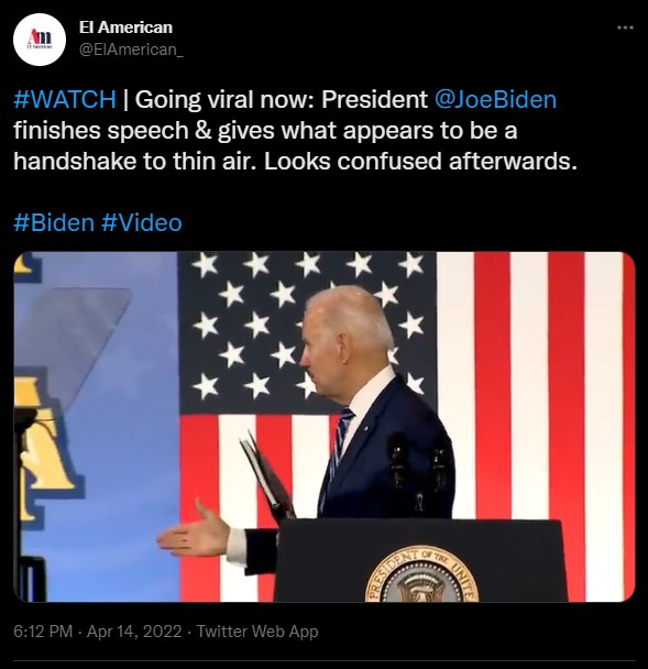 Internautas repercutem o momento curioso envolvendo Joe Biden (Foto: Reprodução/Twitter)