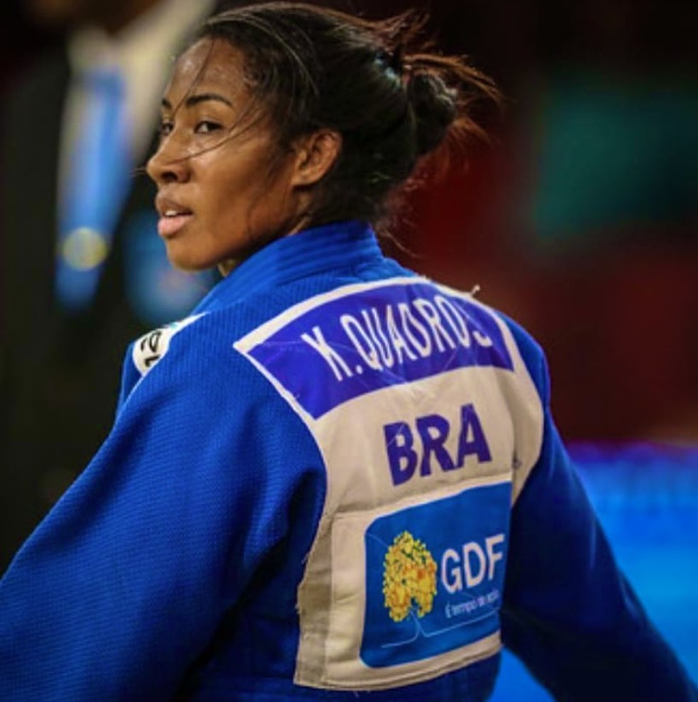 Ketlyn Quadros no Mundial de judô 2021 — Foto: Reprodução Twitter