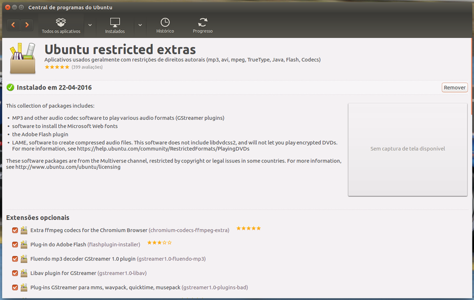 Невозможно найти пакет ubuntu restricted extras