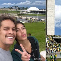 Tenista suspenso por doping, Gustav Klier esteve em atos terroristas em Brasília com a namorada Vitoria Gonçalves