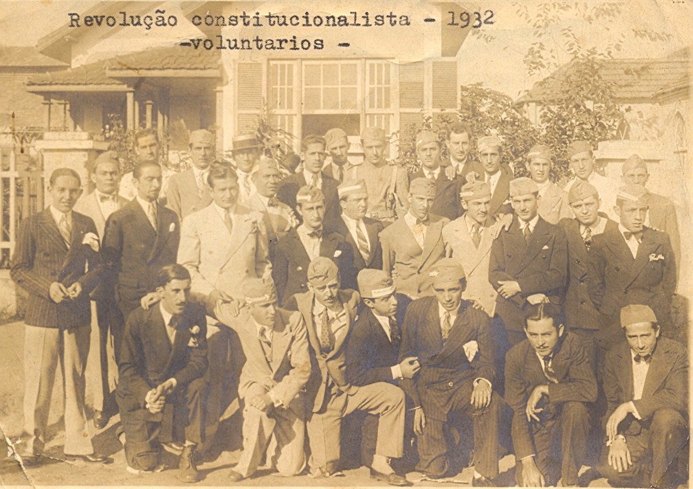 Voluntários do Batalhão Constitucionalista de Presidente Prudente (SP) — Foto: Museu e Arquivo Histórico/Arquivo