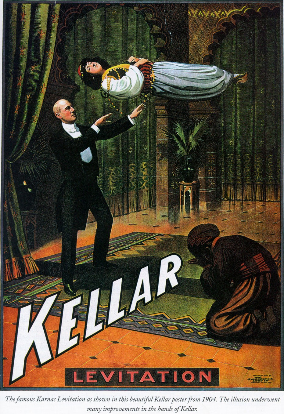 Cartaz do truque de levitação do mágico Harry Kellar (1849-1922), que dependia do princípio   de que “o que você vê não é toda a verdade” (Foto: reprodução)