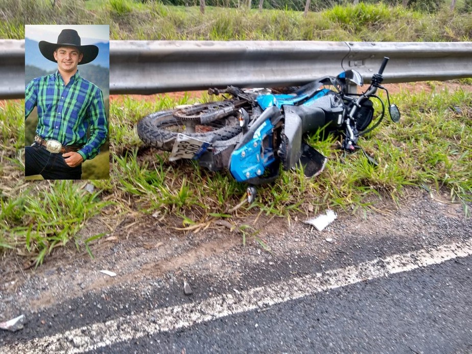 Jovem morre em acidente entre carro e moto na MG-350, entre Itajubá e Delfim Moreira, MG