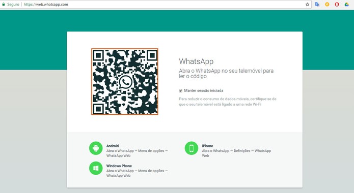 Acesse o WhatsApp Web pelo computador (Foto: Reprodução/Barbara Mannara)