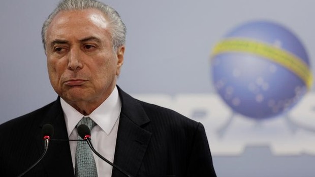 Presidente Michel Temer faz pronunciamento no Palácio do Planalto (Foto: Ueslei Marcelino/Reuters)