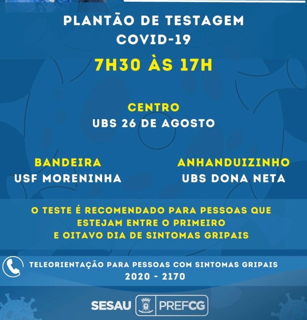 Locais aos fins de semana mudam.  — Foto: PMCG/Reprodução