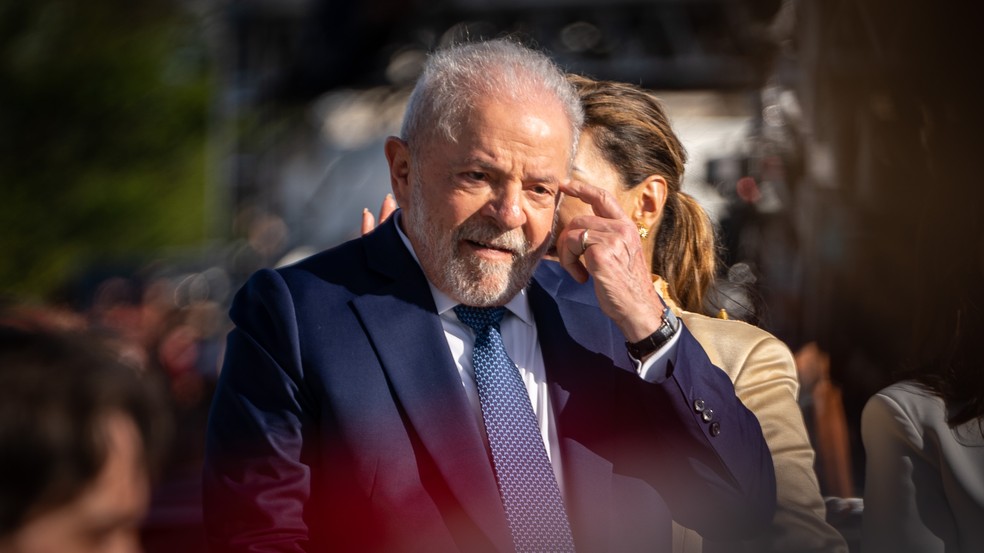 Presidente Lula na chegada ao Palácio do Planalto durante sua posse em 1º de janeiro de 2023 — Foto: Fábio Tito/g1