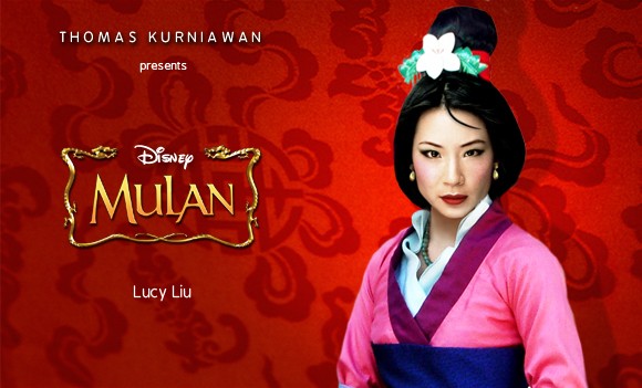 Lucy Liu como Mulan (Foto: Thomas Kurniawan)