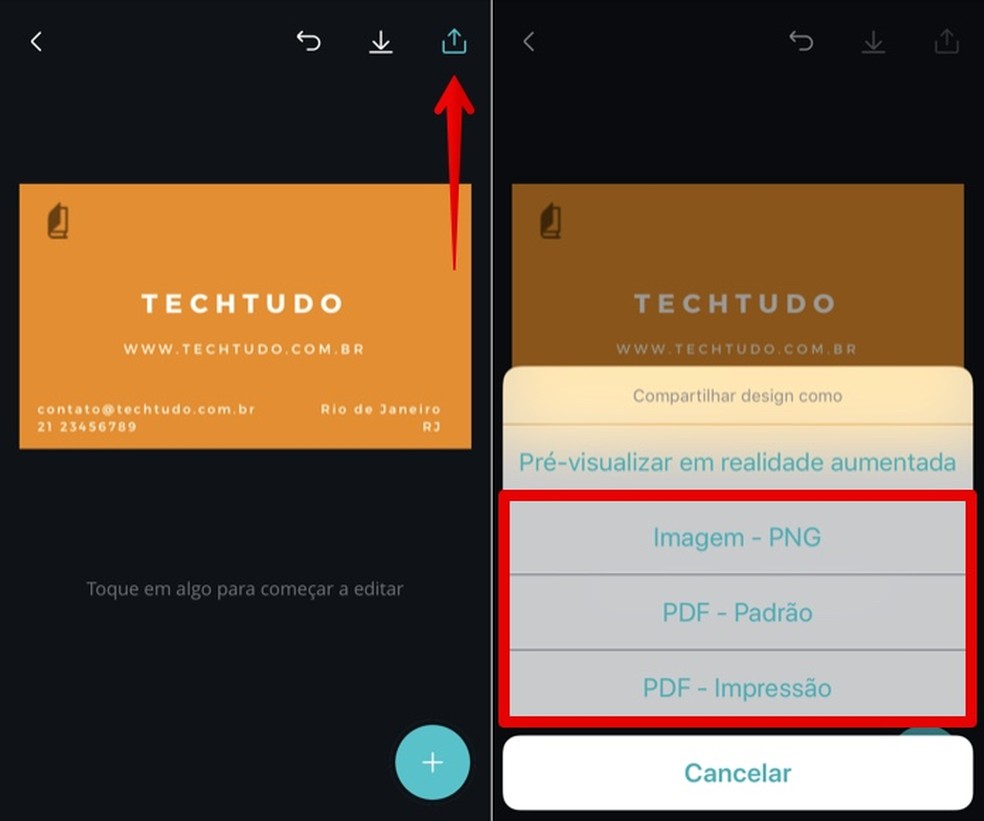 Aplicativo Para Fazer Cartao De Visita Gratis Saiba Como Usar O Canva Editores Techtudo Acesse e confira nossos modelos de cartão de visita! aplicativo para fazer cartao de visita