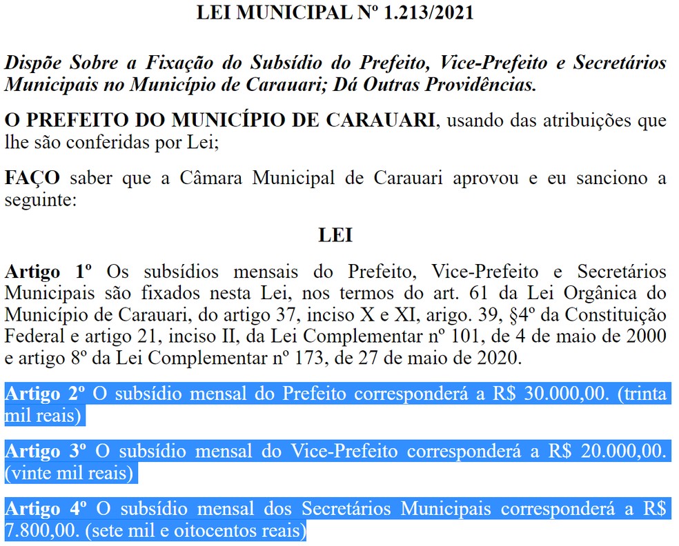 Lei foi sancionada no dia 21 de dezembro. — Foto: Reprodução