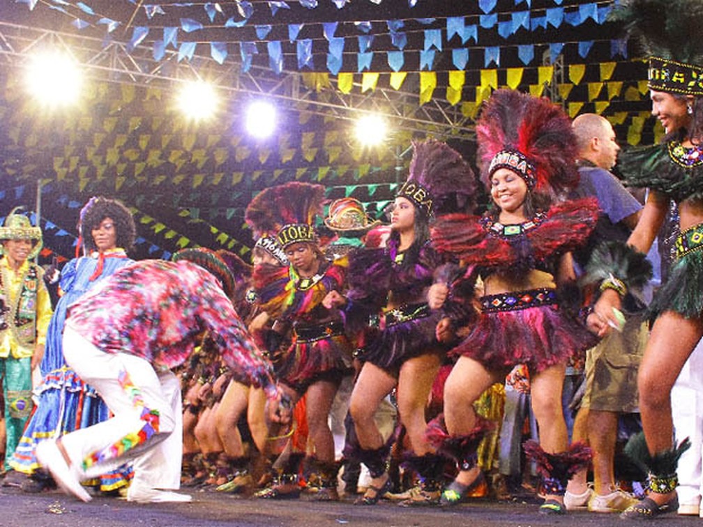 Índias do Boi da Maioba, um dos mais tradicionais do sotaque de matraca— Foto: Divulgação / Fabrício Cunha