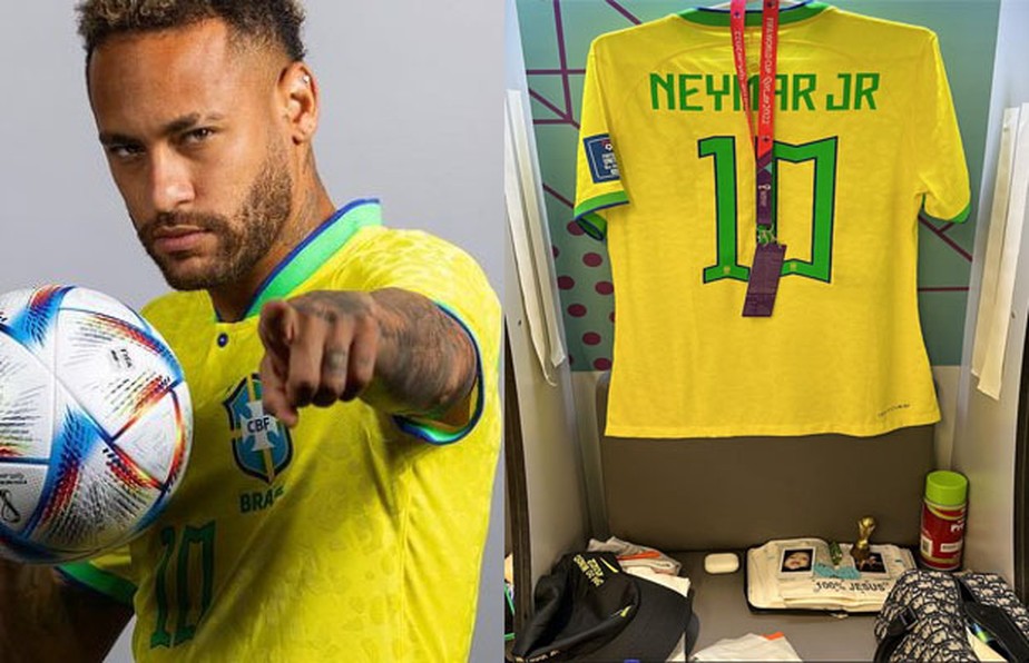 Necessaire de luxo, foto do filho e bíblia compõem vestiário de Neymar
