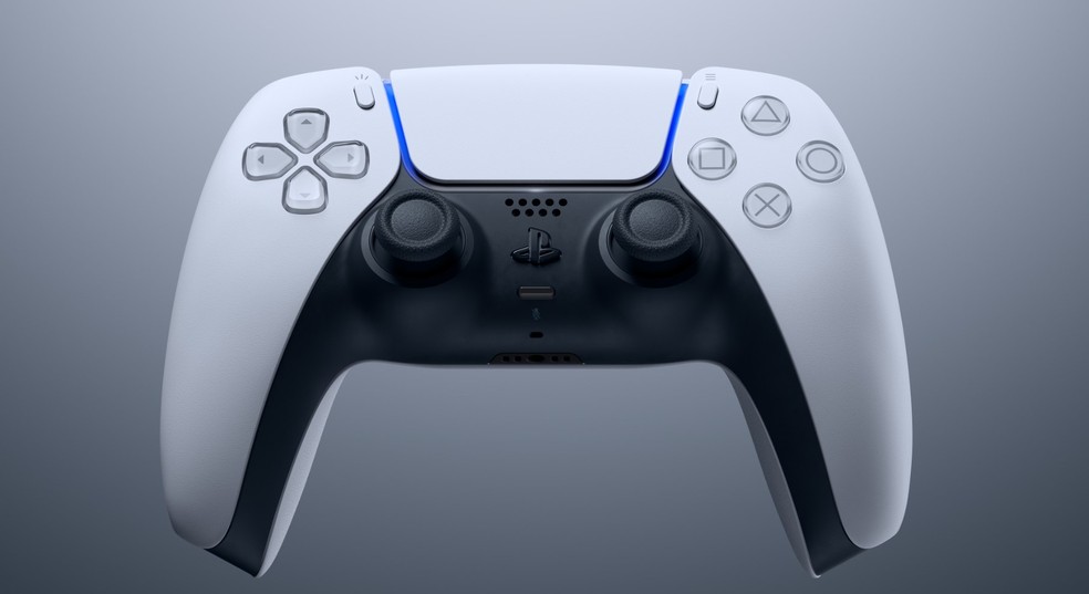 O controle DualSense é um dos grandes destaques do PlayStation 5 (PS5) — Foto: Divulgação/Sony