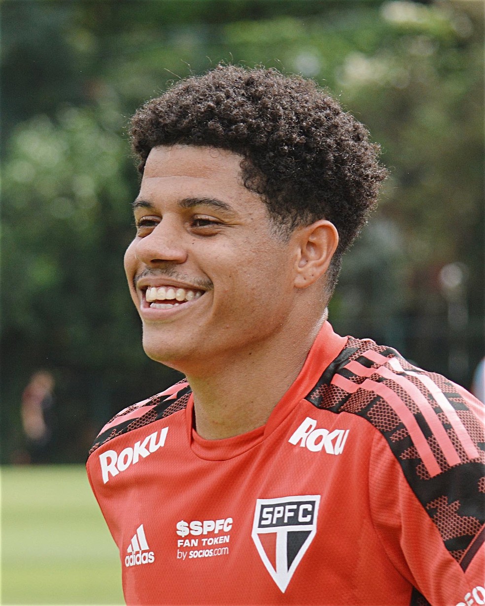 Gabriel Sara voltou a treinar com o elenco do São Paulo nesta terça-feira — Foto: Divulgação